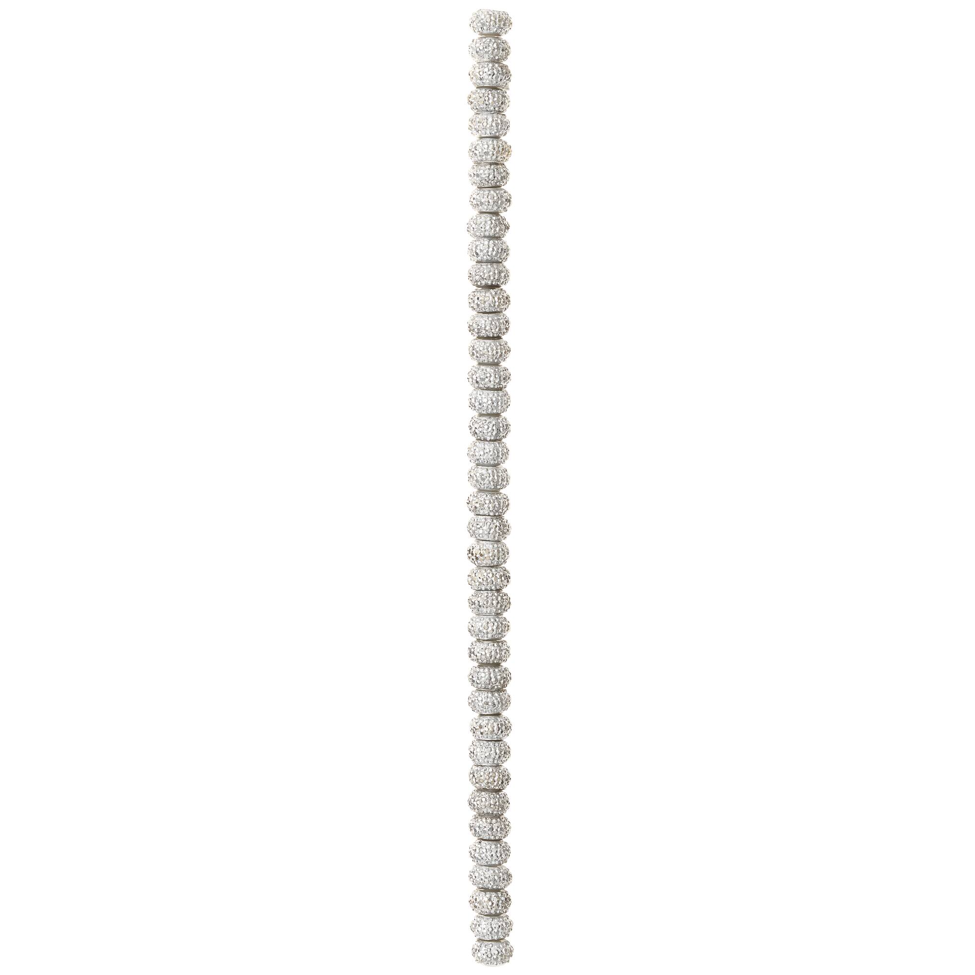 Silver Studded Resin Rondel Beads, 8mm by Bead Landing™